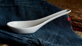 出口瓷器外贸陶瓷餐具白色哑光瓷勺子小汤勺小饭勺简约勺汤匙