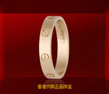 香港代购 全新Cartier卡地亚Love系列 18K玫瑰金 窄版 无钻戒指