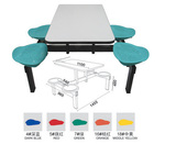 厂家直销无靠背四人位食堂餐桌椅酒店饭店快餐桌椅系列WKT0108-4