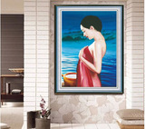 精准印花3D十字绣最新款人物款油画款浴女裸女美女人物客厅卧室画