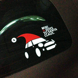 宝马MINI Cooper车贴 创意圣诞车贴纸 个性反光汽车车身车窗贴纸