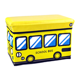 儿童卡通公共汽车收纳凳 储物盒 公交车折叠凳 盒装（小号）