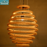 loft创意个性麻绳吊灯餐厅咖啡馆吧台服装店北欧美式田园工业风灯