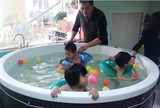 亚克力恒温游泳池 儿童游泳池 1.8米圆形池婴儿游泳池 泡泡冲浪池