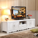 白色电视柜实木简约现代电视机柜子客厅家具低矮柜卧室地柜影视柜