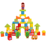 木丸子儿童数字积木玩具木制宝宝婴幼拼装早教益智力桶装1-2-3岁