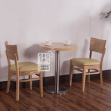 咖啡店现代简约咖啡桌椅  时尚绿色桌椅 奶茶店甜品店桌椅 实木