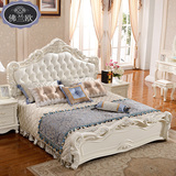 主卧床1.8米双人床欧式奢华实木公主床1.5米婚床白色储物高箱床
