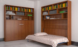 书柜隐形床壁床 节省空间创意家具多功能壁柜床双人折叠床隐藏床
