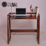 定制包邮实木水曲柳橡木折叠电脑桌书桌写字台办公桌画桌写真桌