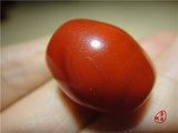 〓老辣椒红琉璃珠〓西藏传清代红色老琉璃枣珠勒子佛珠念珠配珠52