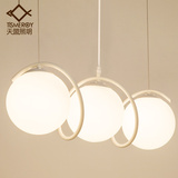 北欧创意圆球吊灯现代简约灯具玻璃个性灯客厅卧室灯饰三头餐厅灯