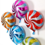 圣诞节棒棒糖铝膜气球生日布置派对父亲节周岁庆生舞台装饰用品