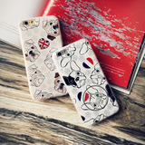 原创法国斗牛犬6英国沙皮狗iPhone手机壳6s苹果Plus保护套i6软5s