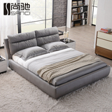 尚驰 布床 布艺床可拆洗双人床小户型简约现代1.8米储物床GB-066
