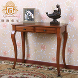 美式家具小书桌 欧式现代简约时尚实木玄关台玄关桌几靠墙桌特价