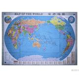 世界地图中英文版折叠图贴图1.1米X0.8米map of the world地理学习携带方便特价正版