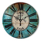 钟表欧式地中海挂钟复古做旧挂钟客厅时尚创意大号挂表壁钟铁锈钟