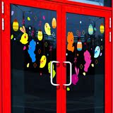 墙贴画卡通动物幼儿园教室窗户橱窗贴纸吊饰装饰儿童房间卧室玻璃