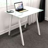 简易电脑桌小型台式家用办公桌简约桌子钢化玻璃书桌写字台