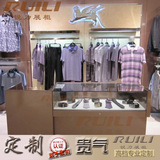 广州展柜厂定制 男装烤漆木展柜 欧式商场服装展示柜台 中岛架
