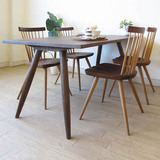 简约现代原木日式实木北欧宜家风格白橡木餐桌简约设计良品