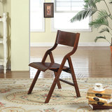 特价 美式实木餐椅折叠椅布艺靠背椅子便携式折叠椅餐椅简约家用