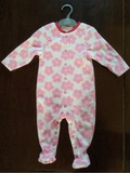 英国mothercare童装现货代购2015冬季新款女童粉红色花朵连体服