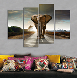 美式乡村动物大象装饰画客厅沙发背景墙画创意挂画卧室玄关无框画