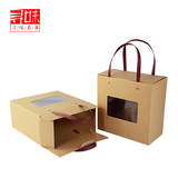 环保牛皮纸手提盒 通用普洱散茶罐子和纸盒 茶叶手提包装盒可定制