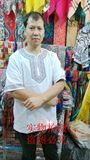 新疆阿依古扎丽民族服饰 男士成人短袖纯棉维吾尔族服装绣花批发