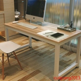 包邮电脑桌台式组装双人办公桌家用简易书桌简约现代写字台