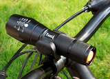 自行车灯接口车前灯T6强光充电山地车头灯 单车头戴式探照灯