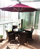 新款户外桌椅休闲家具室外庭院别墅花园阳台编藤桌椅套装5件套