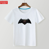 蝙蝠侠大战超人短袖T恤男夏季圆领青少年学生纯棉休闲加大码衣服