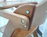 出口日本实木儿童餐椅婴儿餐椅小饭桌大童餐椅可调节高度 枫木
