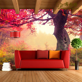 立体大型壁画 温馨田园森林背景壁纸 客厅卧室咖啡厅3d风景墙纸