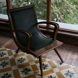 vintage|芒果沙发 复古沙发 全实木全榫卯 鸡翅木 皮沙发 预售