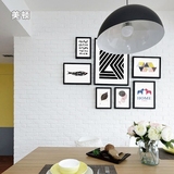 客厅餐厅装饰画沙发背景墙简约北欧挂画抽象黑白创意饭厅现代壁画
