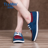 Tt&Mm/汤姆斯男鞋新款系带春季男士帆布鞋时尚休闲低帮鞋正品