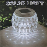 创意太阳能LED灯彩光孔雀眼台灯家用太阳能床头 光控太阳能酒吧灯