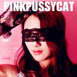 粉红猫性感蕾丝眼罩手套装镂空面具夜店女王化妆舞会私房情趣实拍
