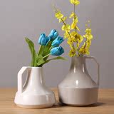 官方正品大千家居饰品 现代简约白色花瓶花器 居家客厅装饰摆件