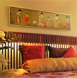 卧室装饰画书房客厅现代简约壁画床头挂画宾馆酒店无框画长方形画