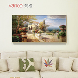 梵格沙发背景墙客厅装饰画挂画地中海欧式风景欧式床头画玄关壁画