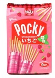 日本进口 固力果百奇Pocky草莓百力滋饼干棒9袋入119g*12袋/箱