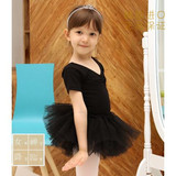 韩国进口代购儿童舞蹈短裙 跳舞裙蓬蓬裙 芭蕾舞少儿黑色半身纱裙