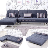 可折叠沙发床1.5米1.8米 简约现代布艺沙发床组合多功能可拆洗