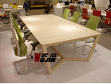 实木会议桌长桌全实木设计办公桌原木书桌会议长桌写字台电脑桌