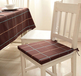 地中海简约宜家风 欧式格子餐椅垫 纯棉坐垫 优质海绵垫 座椅垫